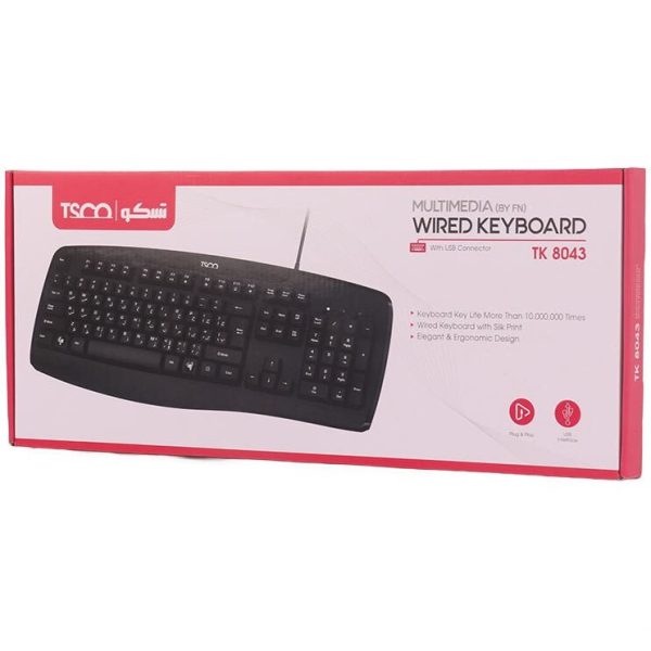 کیبورد تسکو مدل TK8043 با سیم